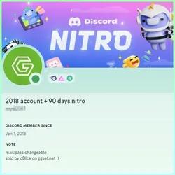 2018 Discord Account - FULL ACCESS (+90 days nitro)